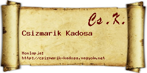 Csizmarik Kadosa névjegykártya